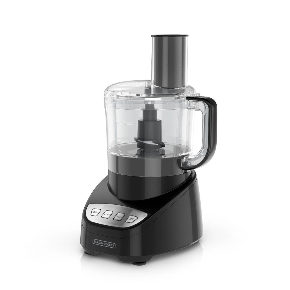 Black & Decker Black Food Processor , Stainless Steel Blade 8 Cup Capacity